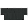 vidaXL Painel de Cerca 7 unid. 1230 x 186,5 cm WPC e Alum&iacute;nio Preto