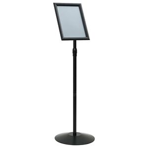 vidaXL Suporte de P&ocirc;ster Pedestal Prateado a3 PVC e A&ccedil;o