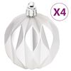 vidaXL 70 pcs conjunto de enfeites de Natal prateado e branco