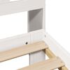 vidaXL Cama com estante sem colchão 150x200 cm pinho maciço branco