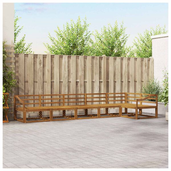 vidaXL Conjunto de Sof&aacute;s para Exterior 6 pcs Natural