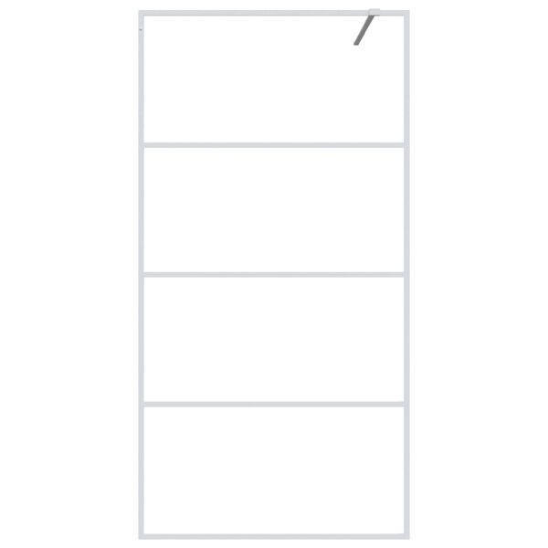 vidaXL Divis&oacute;ria de chuveiro branco 100x195 cm vidro ESG transparente