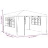 vidaXL Tenda festas com paredes laterais 4x4m 90g/m² antracite
