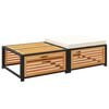 vidaXL Mesa de jardim com banco madeira de ac&aacute;cia maci&ccedil;a