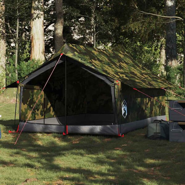 vidaXL Tenda para campismo para 2 pessoas imperme&aacute;vel camuflagem