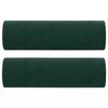 vidaXL Sof&aacute; 3 lug. c/ almofadas decorativas 180 cm veludo verde-escuro