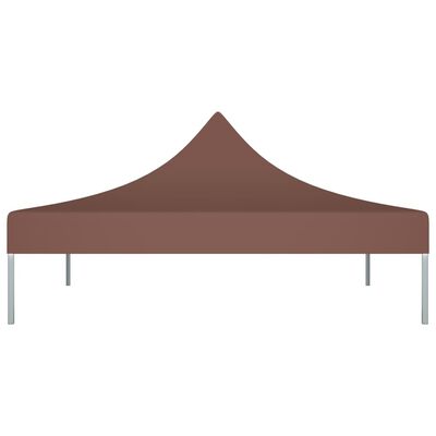vidaXL Teto para tenda de festas 3x3 m 270 g/m² castanho