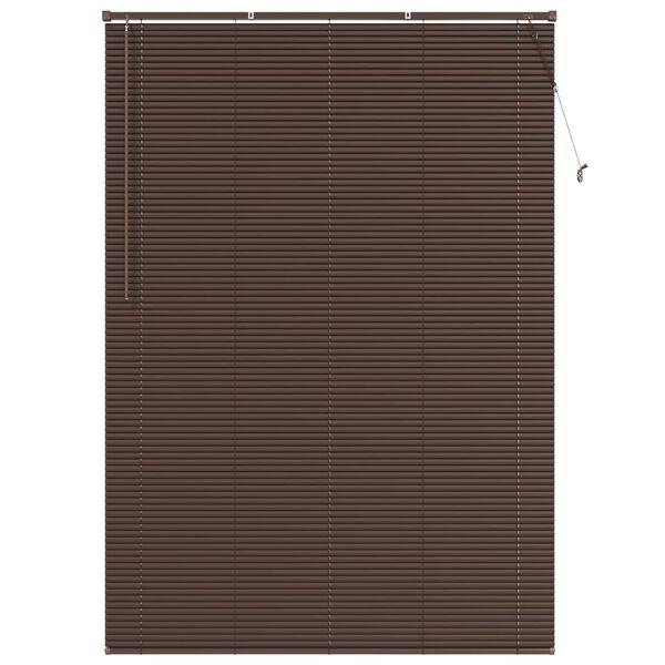 vidaXL Cortina Veneziana Marrom Escuro com Padr&atilde;o 213 x 150 cm PVC