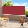 vidaXL Toldo lateral retrátil para pátio 220x500 cm vermelho