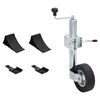 vidaXL Roda macaco de reboque c/ bra&ccedil;adeira de divis&atilde;o e cal&ccedil;os 60 mm