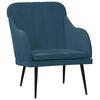 vidaXL Cadeira com apoio de bra&ccedil;os 63x76x80 cm veludo azul