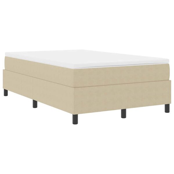 vidaXL Cama Box Cinza Claro e Branco 120 x 200 cm