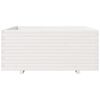 vidaXL Vaso/floreira de jardim 110x110x49,5 cm pinho maci&ccedil;o branco