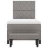 vidaXL Cama Box com colch&atilde;o Cinzento-acastanhado 100 x 200 cm tecido