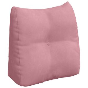 vidaXL Travesseiro para Costas Rosa 45 x 24 x 50 cm Veludo