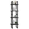 vidaXL Estante com 4 prateleiras 40x30x140 cm contraplacado preto