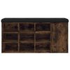 vidaXL Banco sapateira 102x32x50 cm derivados madeira carvalho fumado