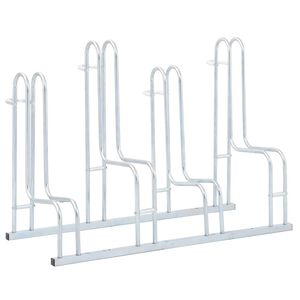 vidaXL Suporte independente para 4 bicicletas a&ccedil;o galvanizado