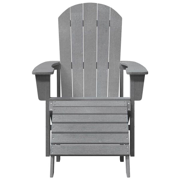 vidaXL Cadeira Adirondack Cinzento-claro 82 x 74 x 92 cm HDPE