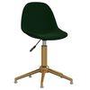 vidaXL Cadeiras de jantar giratorias 2 pcs veludo verde-escuro