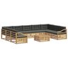 vidaXL Conjunto de Sof&aacute;s para Exterior 10 unid. Branco e Antracite