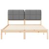 vidaXL Estrutura de Cama com Cabeceira Estofada Cinzento-claro