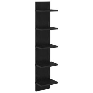vidaXL Prateleira de Parede Carvalho Preto 22 x 15 x 100 cm