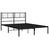 vidaXL Estrutura de cama com cabeceira 160x200 cm metal preto