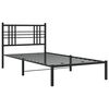vidaXL Estrutura de cama com cabeceira 100x190 cm metal preto