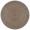vidaXL Tapete artesanal em juta redondo 120 cm cinzento