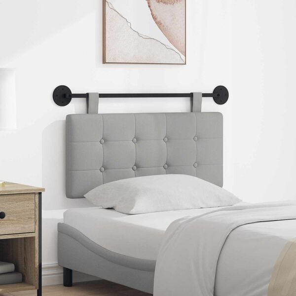 vidaXL Cabeceira Suspensa Cinza Nuvem 100 x 55 x 5 cm tecido