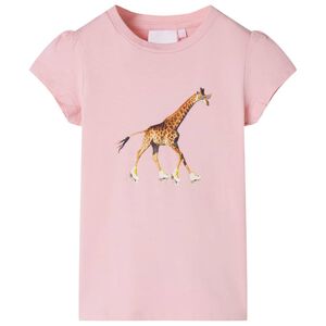 vidaXL T-shirt de crian&ccedil;a rosa-claro 104