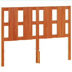 vidaXL Cabeceira 135 cm madeira de pinho maci&ccedil;a castanho-mel