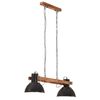 vidaXL Candeeiro suspenso industrial 25 W 109 cm E27 preto