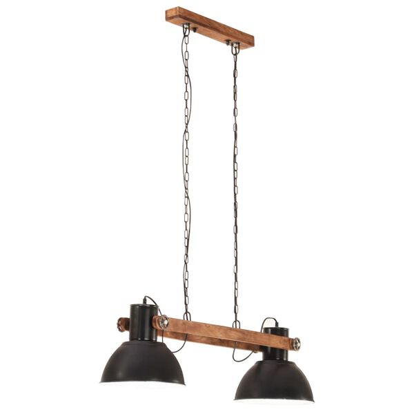vidaXL Candeeiro suspenso industrial 25 W 109 cm E27 preto