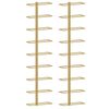 vidaXL Garrafeira de parede para 9 garrafas 2 pcs ferro dourado
