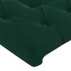 vidaXL Cabeceira de cama c/ abas veludo 163x16x78/88cm verde-escuro