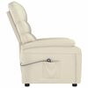 vidaXL Poltrona reclinável elétrica couro artificial cor creme