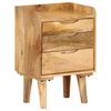 vidaXL Mesa de cabeceira em madeira de mangueira maci&ccedil;a 40x30x59,5 cm