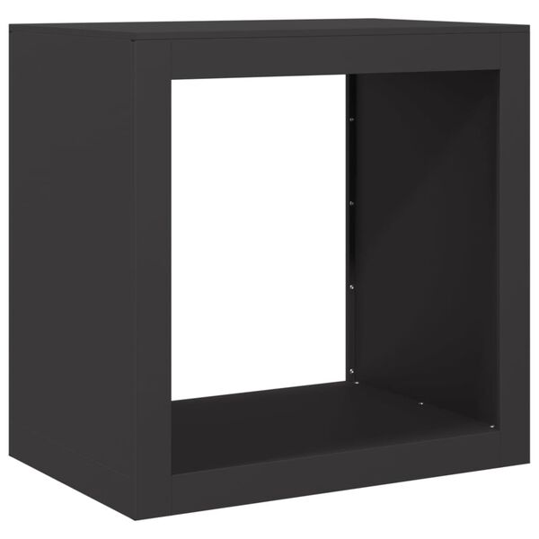 vidaXL Suporte para lenha 60x40x60 cm a&ccedil;o preto