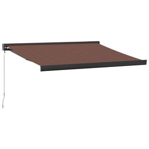vidaXL Toldo retr&aacute;til manual 350x250 cm castanho