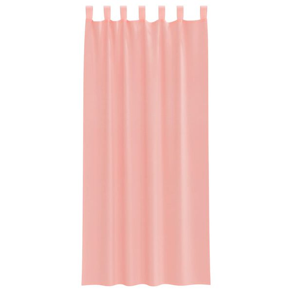 vidaXL Cortinas de voile com bolsos para var&atilde;o 2 pcs rosa