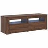 vidaXL M&oacute;vel de TV com luzes LED 120x35x40 cm cor carvalho castanho
