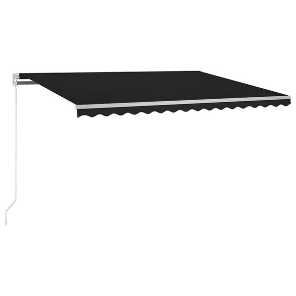 vidaXL Toldo autom&aacute;tico com LED e sensor de vento 350x250 cm antracite