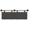 vidaXL Cabeceira Suspensa Liso Preto 130 x 55 x 5 cm PU Antigo