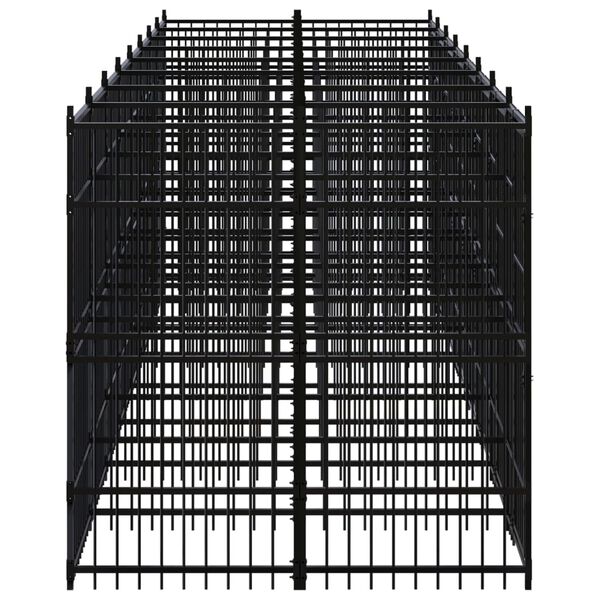 vidaXL Canil de exterior 14,75 m&sup2; a&ccedil;o