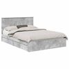 vidaXL Cama com Armazenamento com gaveta Cinzento 135 x 190 cm