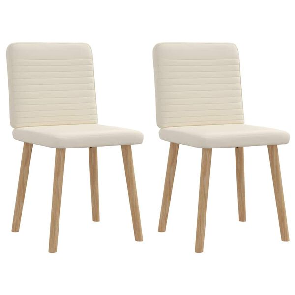 vidaXL Cadeiras de jantar 2 pcs linho