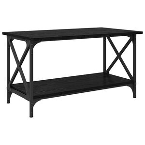 vidaXL Mesa de centro Carvalho preto 80 x 45 x 45.5 cm