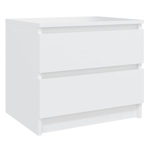 vidaXL Mesa de cabeceira 50x39x43,5 cm derivados de madeira branco